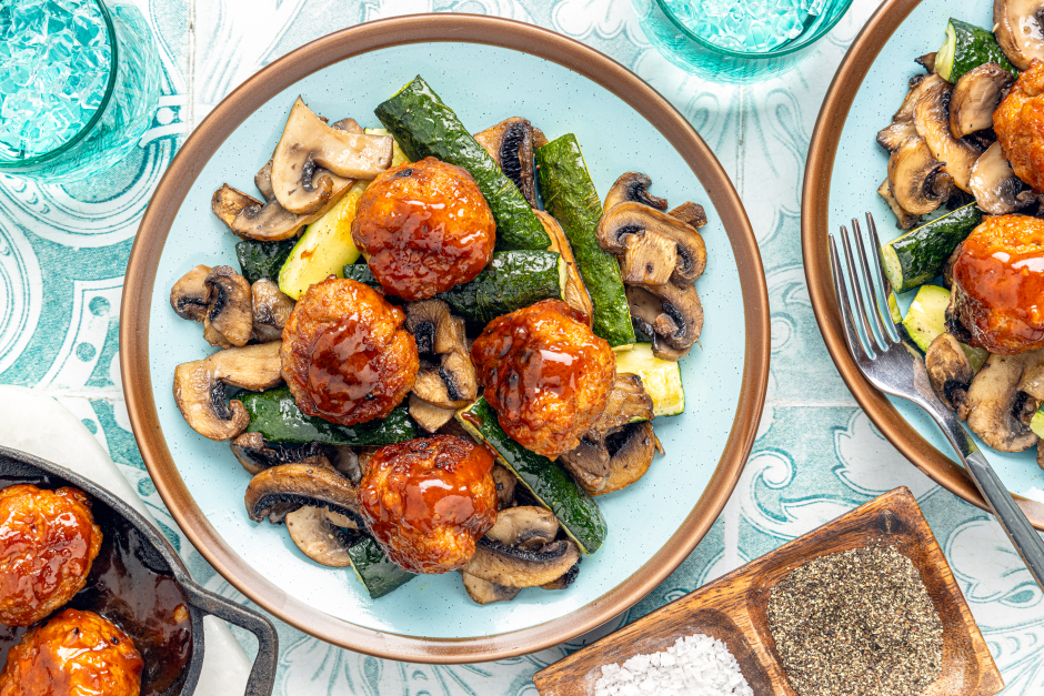 Sain + Sensé: Boulettes de porc à la sauce BBQ piquante