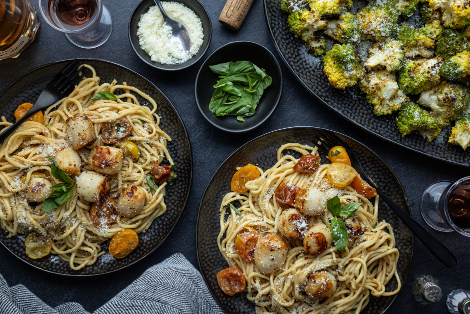 L’Artisan: Spicy Seared Scallops over Spaghetti Alla Chitarra