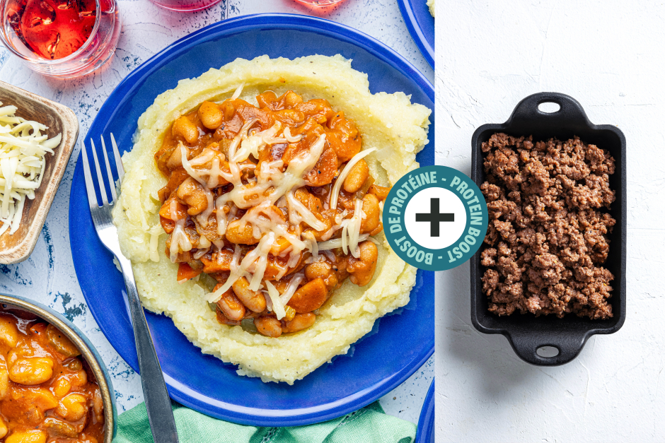 Protein Boost | White Bean Chili with Ground Beef & Secretly Nutritious Mash