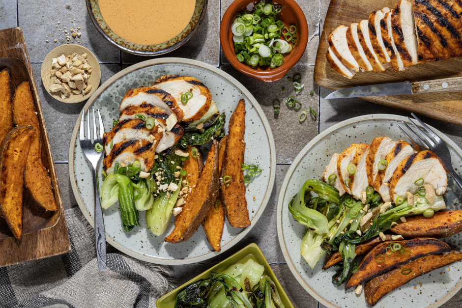 Poulet BBQ à la coréenne avec mayo piquante au gochujang