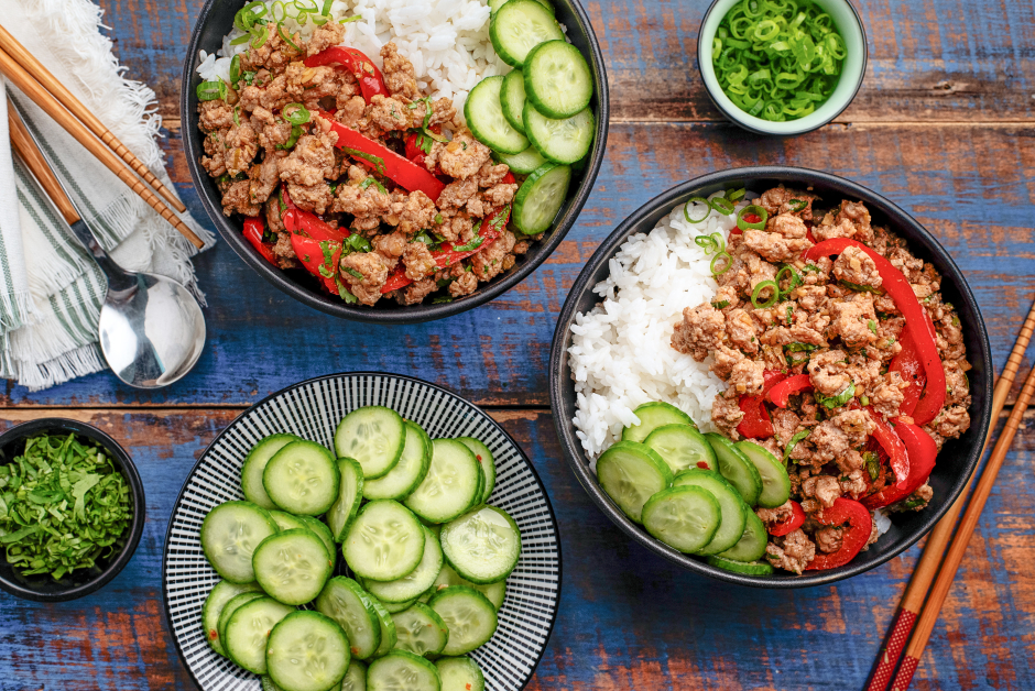 Ground Pork Bulgogi Bowls