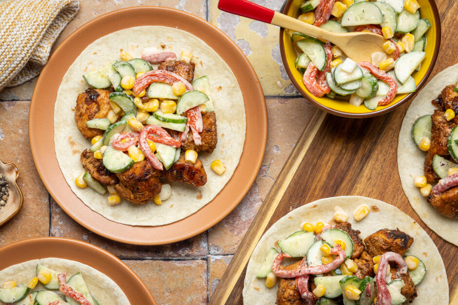 Speedy BBQ-Spiced Chicken Tacos