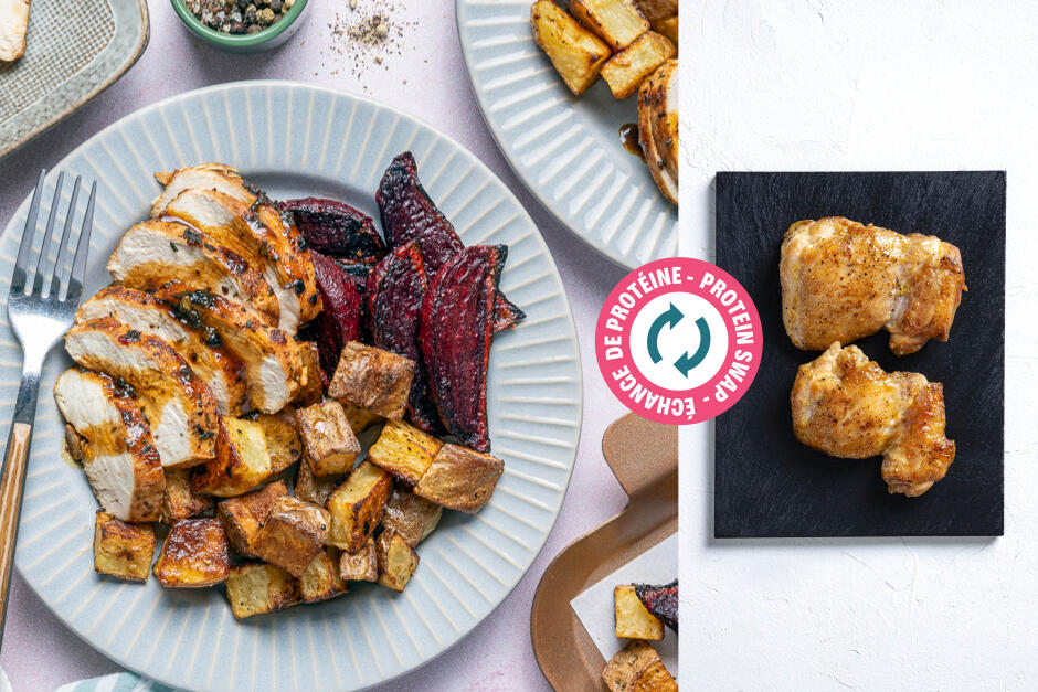 Protein Swap | Maple-Thyme Glazed Chicken Thighs