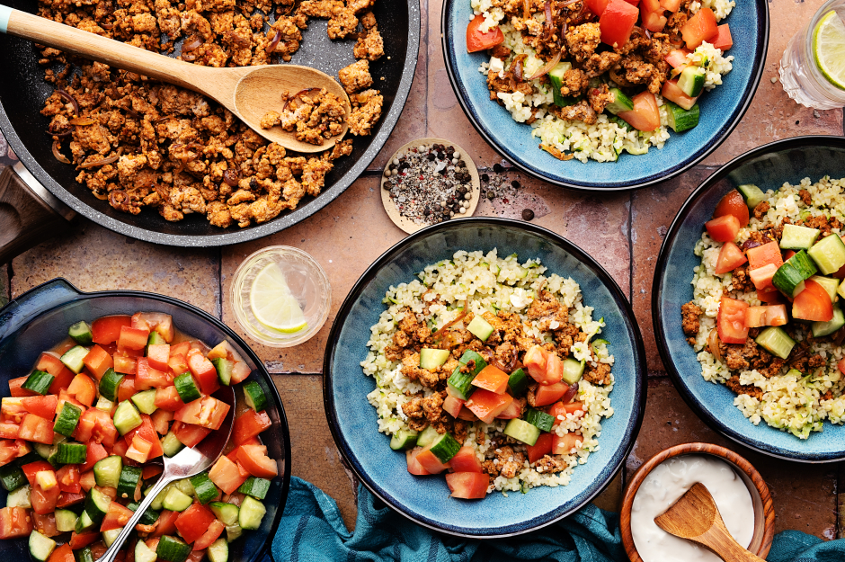 Speedy Souvlaki-Spiced Pork Bowls