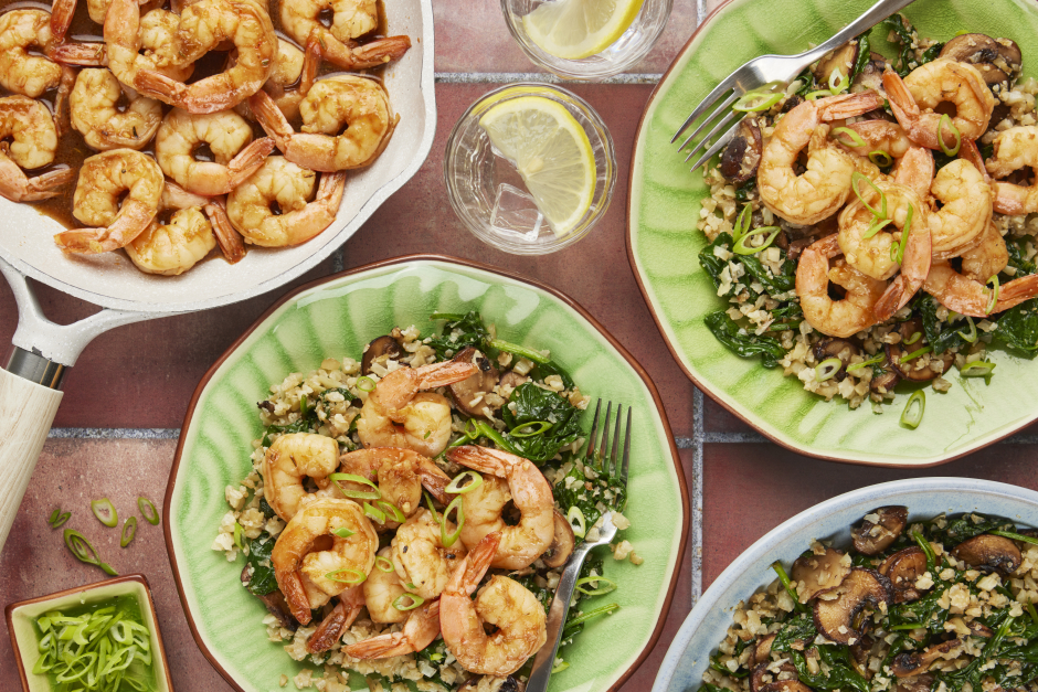 Paleo: Quick Balsamic Shrimp with Black Garlic Veggies