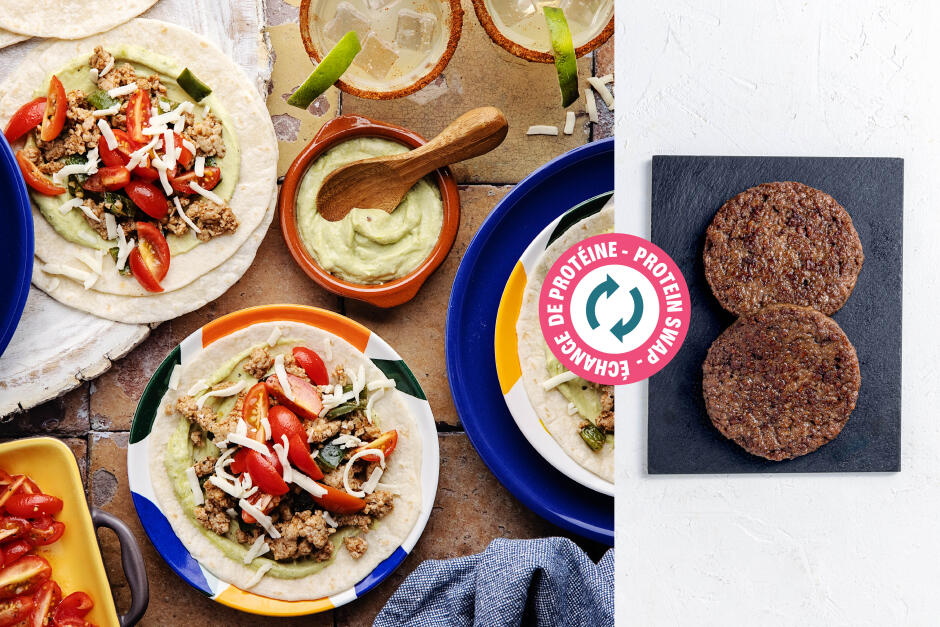 Protein Swap | Impossible™ Beef & Poblano Tacos