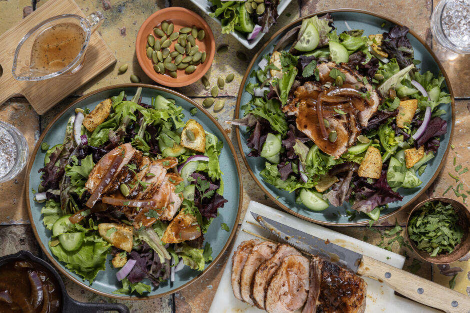 Saucy Onion Pork Tenderloin Platter