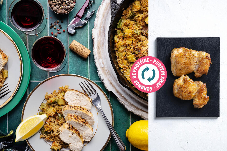 Protein Swap | Lemony Chicken Thigh Skillet