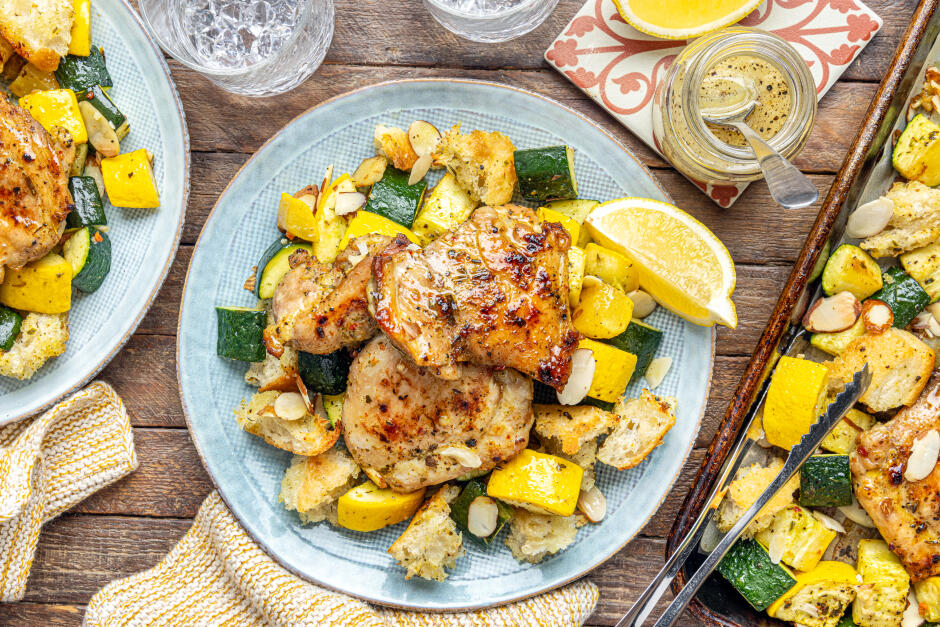 Lemon-Garlic Chicken Traybake