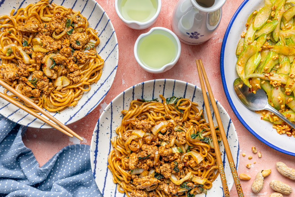 Quick Spicy Ground Pork Ramen Noodles