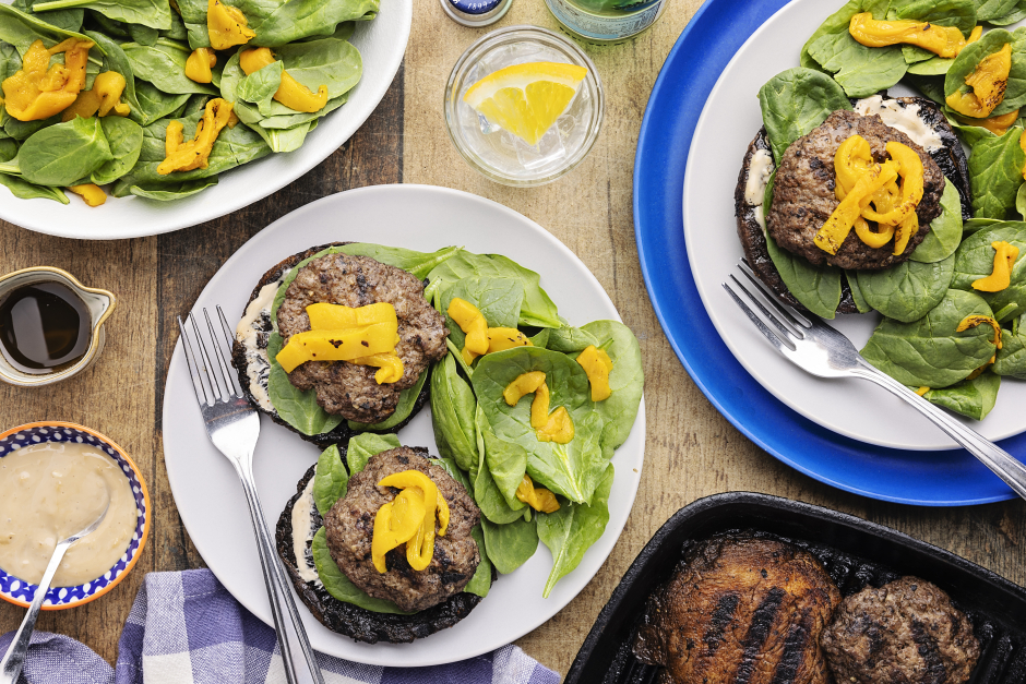 Carb-Wise: BBQ Beef Mini Burgers on Portobello ‘Buns’