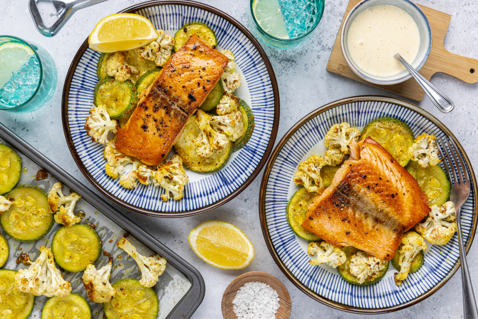 Carb-Wise: Lemony Salmon with Curry Aioli Sauce