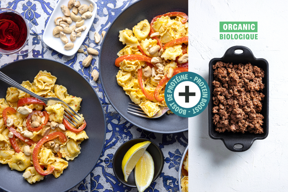 Protein Boost | 10-Minute Cheese Tortellini with ORGANIC Ground Beef