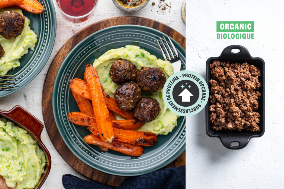 Protein Upgrade | Roasted ORGANIC Beef Meatballs with Maple-Brown Butter Carrots
