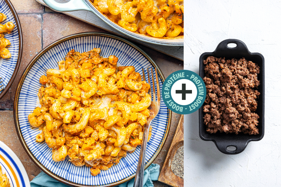 Protein Boost | Cavatappi Skillet with Beef & Sneaky Veggie Rosée