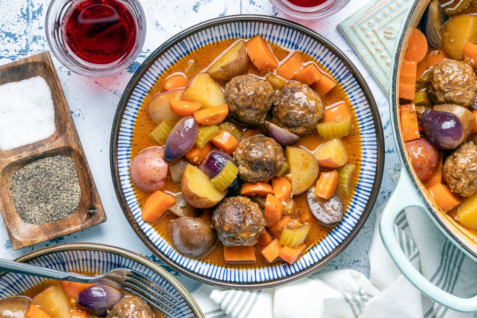 Ragoût de boulettes de bœuf de la Saint-Patrick