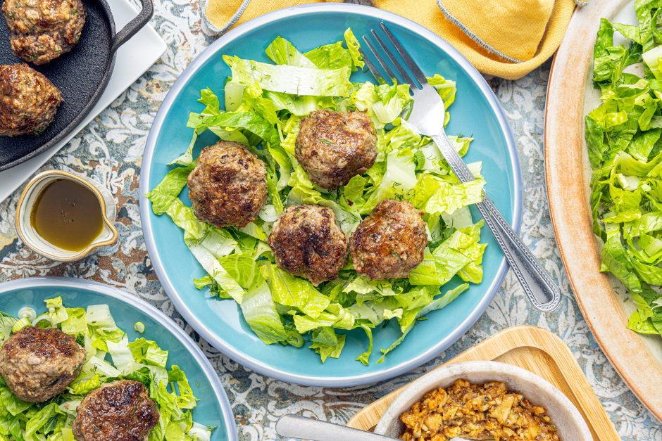 Slow Carb: Garlic-Dill Beef Meatballs