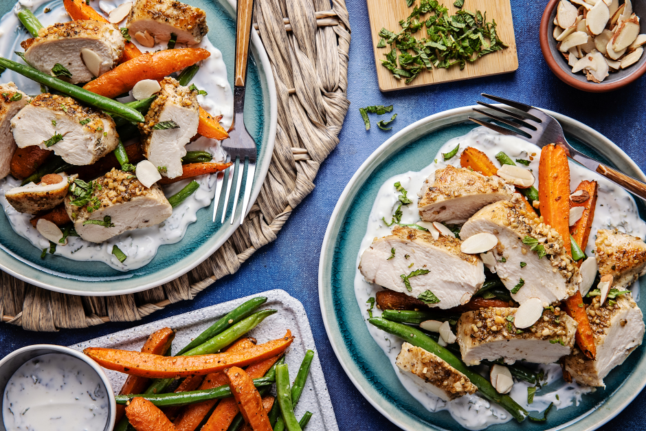 Za’atar Chicken Breasts with Roasted Veggies