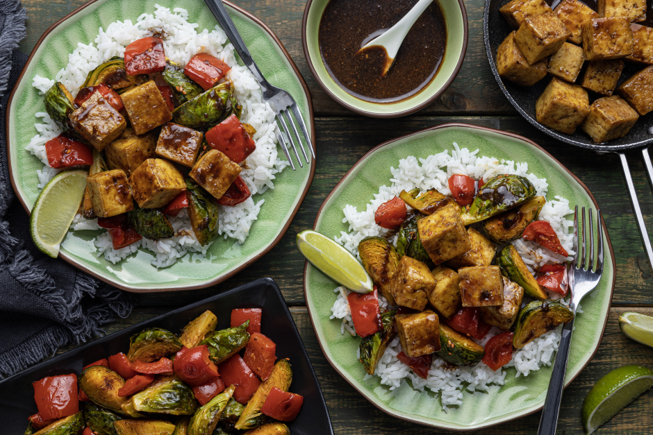 Thai-Inspired Buddha Bowls with Crispy Baked Tofu