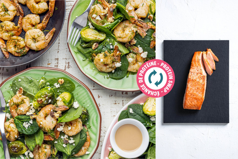 Protein Swap | Keto: Dill & Roasted Garlic Salmon with Pan-Toasted Walnuts