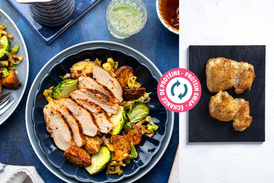 Protein Swap | Seared Chicken Thighs with Honey-Garlic Butter