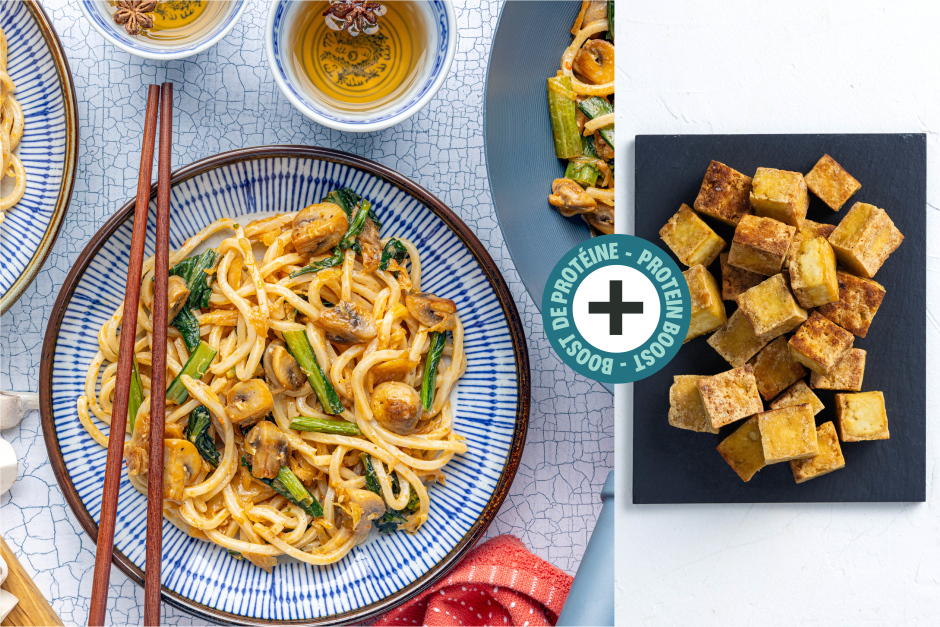 Protein Boost | Creamy Tofu, Mushroom & Miso Shanghai Noodles