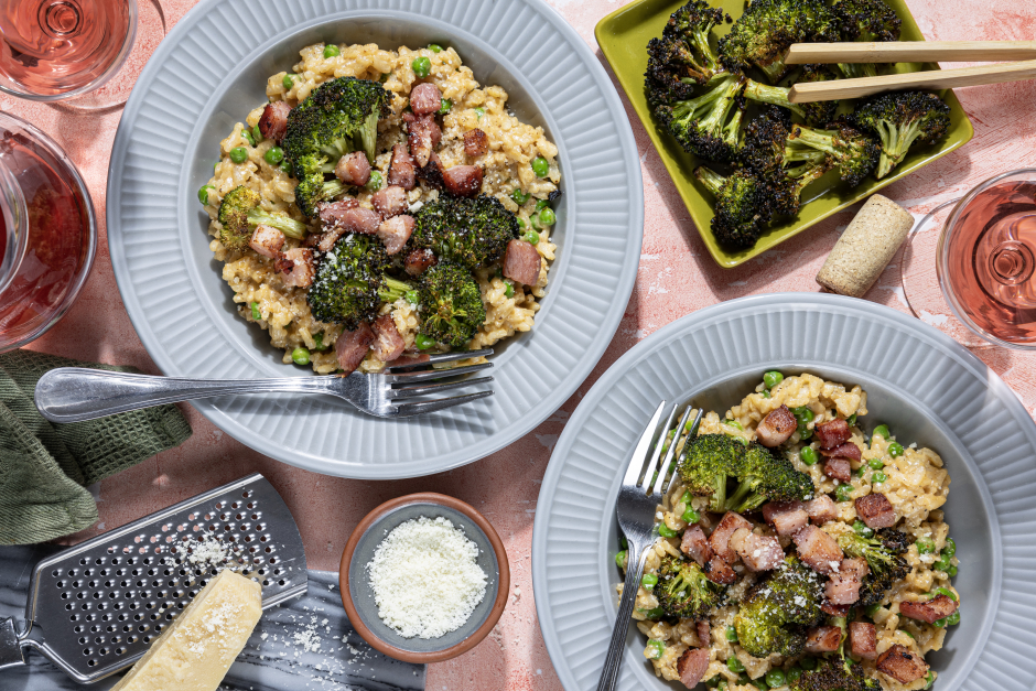 Risotto avec pancetta et brocolis