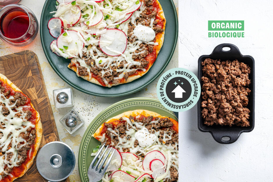 Protein Upgrade | ORGANIC Beef Kebab-Inspired Flatbreads