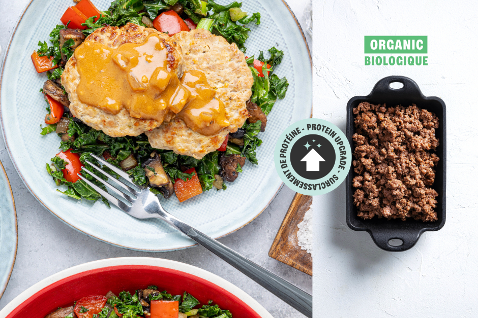 Protein Upgrade | Seared ORGANIC Beef Patties with Dijon-Onion Sauce