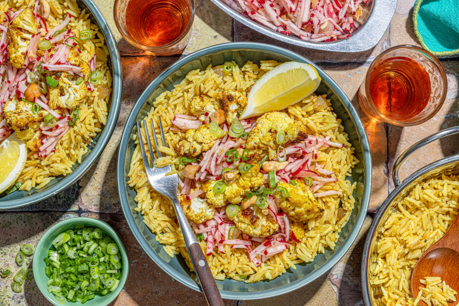 Caramelized Onion & Cauliflower Biryani