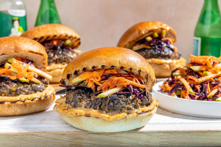 Burgers de bœuf et carottes cachées