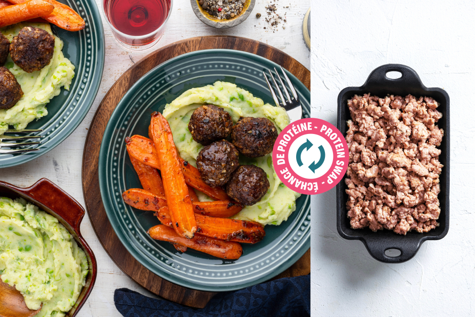 Échange de protéine | Boulettes de porc érable-beurre noisette