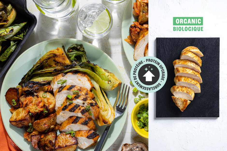 Surclassement de protéine | Poitrines de poulet BIO BBQ en sauce