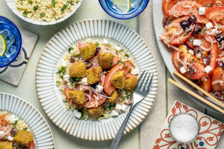 Greek-Inspired Falafel Mezze