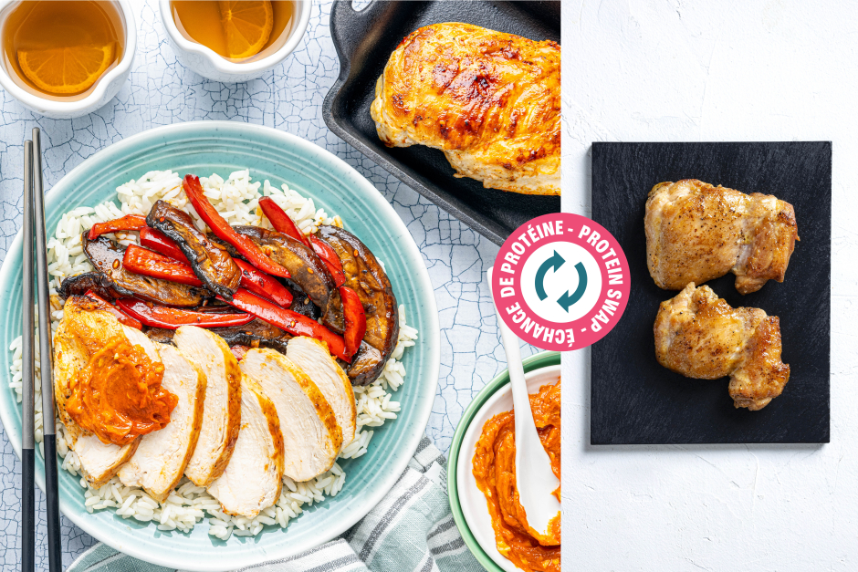 Échange de protéine | Cuisses de poulet avec beurre au gochujang piquant