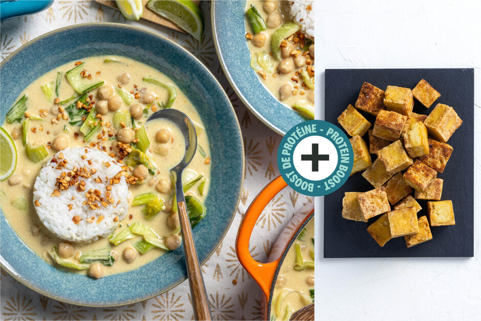 Protein Boost | Tofu & Chickpea Panang Curry
