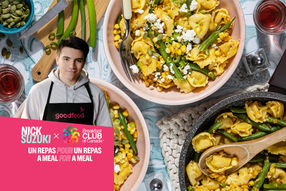 Le choix de Nick | Tortellinis au fromage avec maïs estival et feta