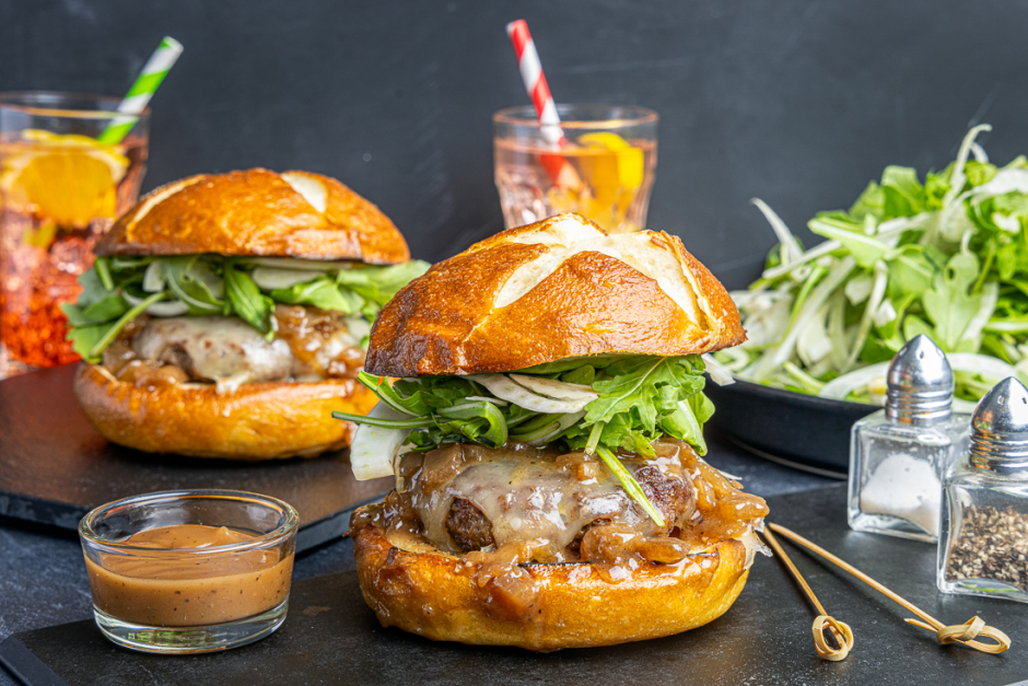 French Onion Wagyu Cheeseburgers