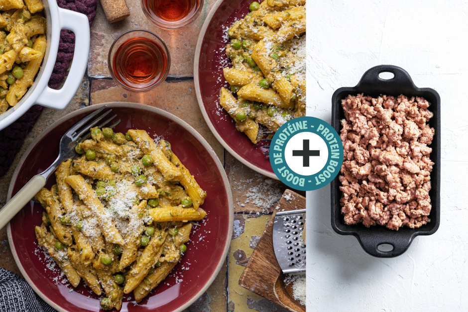 Protein Boost | Sausage Meat, Spring Pea & Zucchini Penne