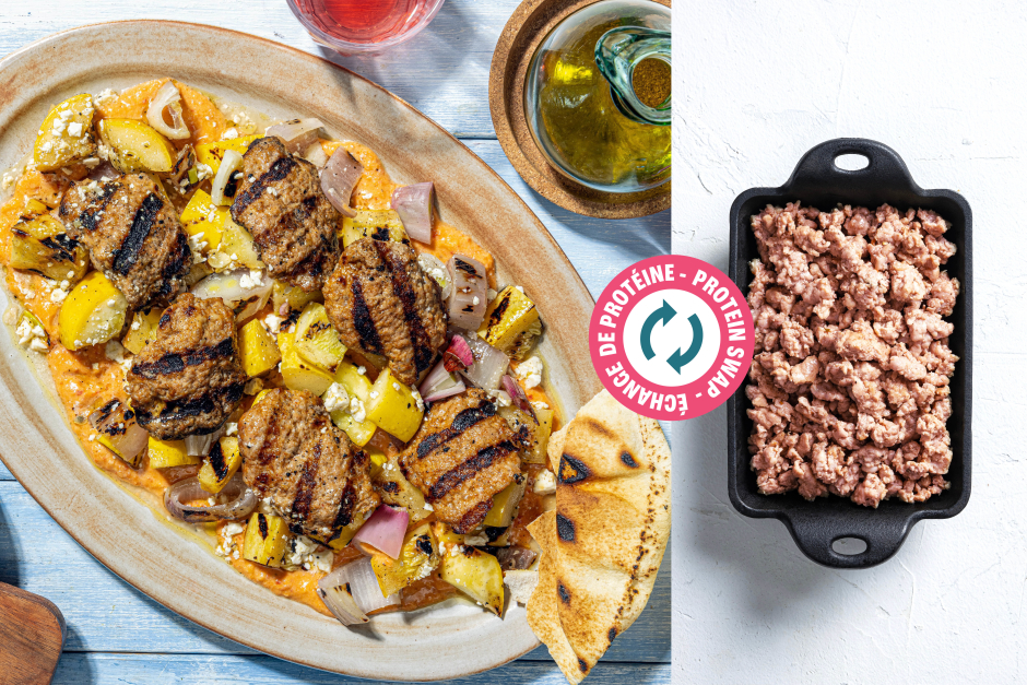 Échange de protéine | Ćevapis de chair à saucisse grillés