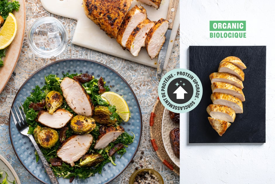 Protein Upgrade | Lemony ORGANIC Chicken & Kale Caesar Salad