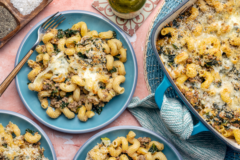 Cheesy Oven-Baked Beef Cavatappi Casserole