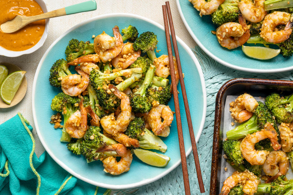 Buttery Shrimp Satay Sheet Pan