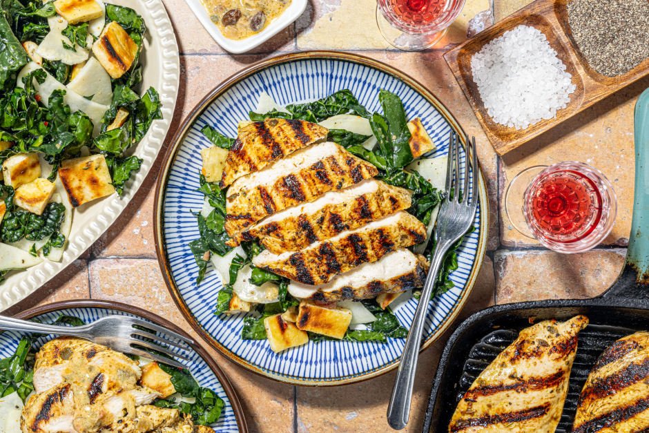 Paillard de poitrines de poulet grillées