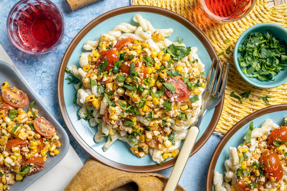Quick Elote Pasta Salad