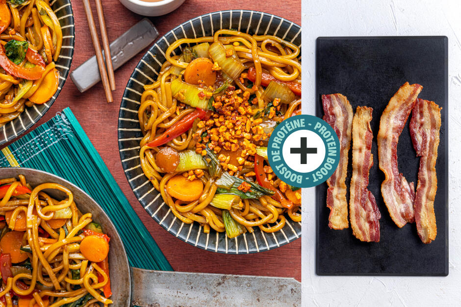 Protein Boost | Bacon Mee Goreng with Fresh Ramen Noodles