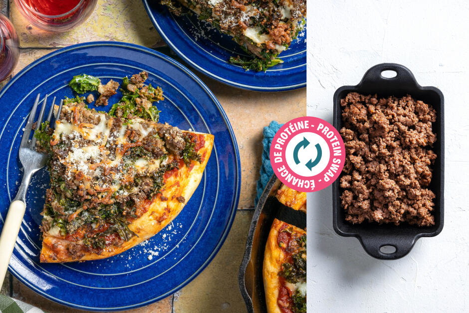 Protein Swap | Meaty Chicago-Style Pizza