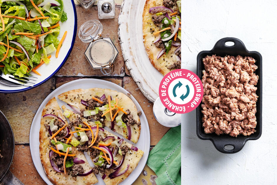 Protein Swap | Quick Sausage Meat & Mascarpone Flatbreads