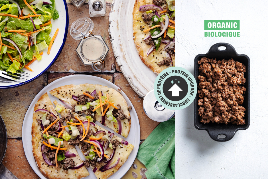 Protein Upgrade | ORGANIC Ground Beef & Mascarpone Flatbreads