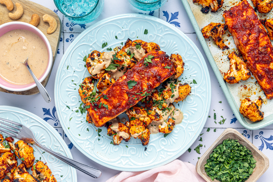 Smoky Spanish Sheet Pan Salmon